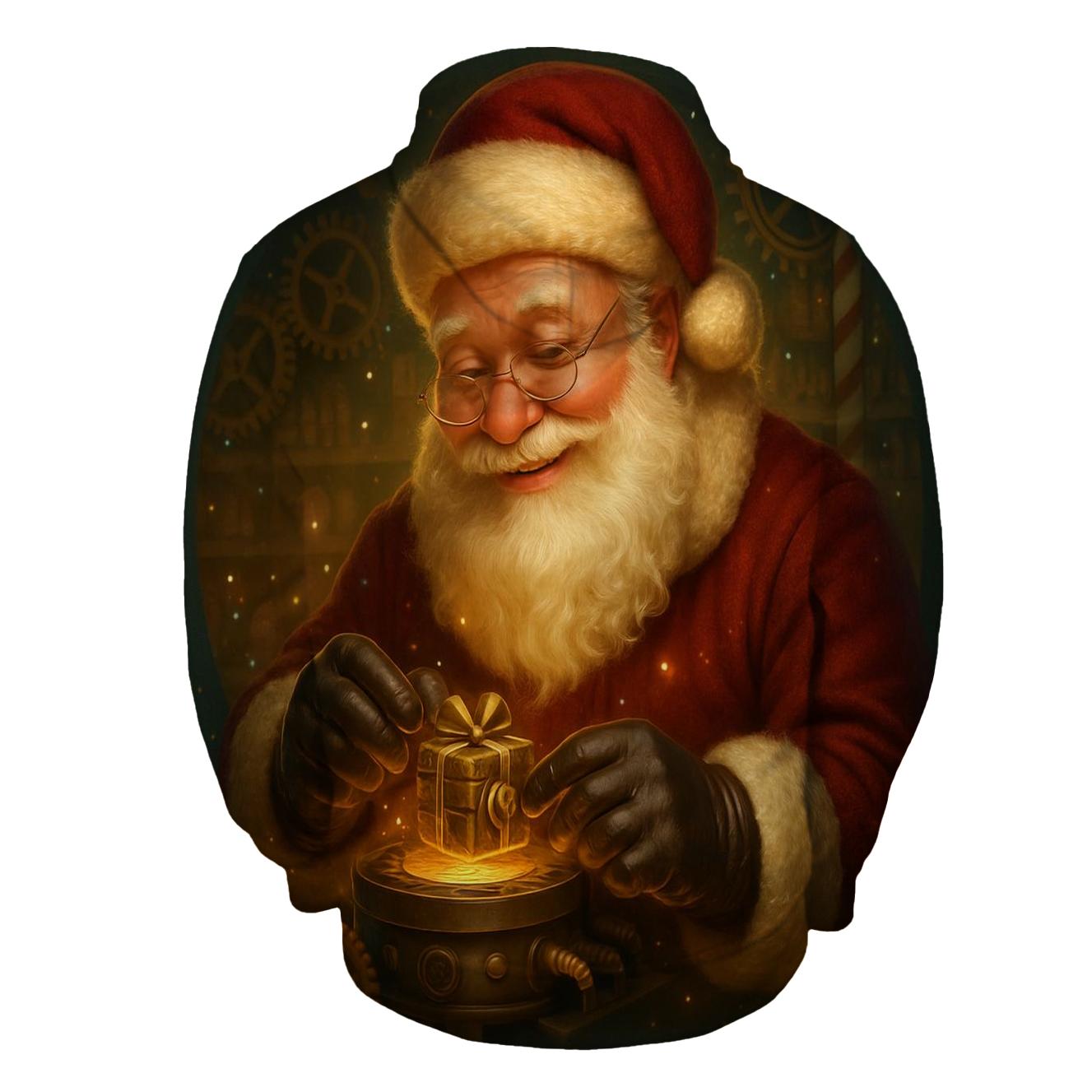 North Pole Clockwork Gift Forge designer hoodies