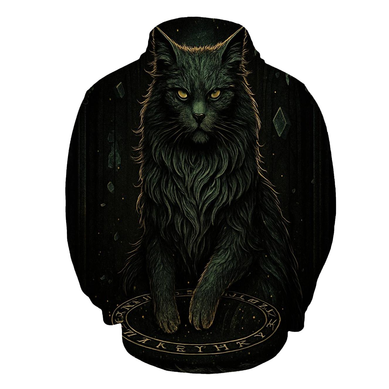 Cathedral Of Runes Guardian Cat hoodies fashion