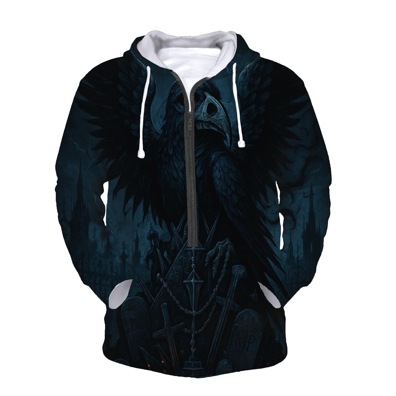 Raven Throne Of Broken Relics zip-up hoodies