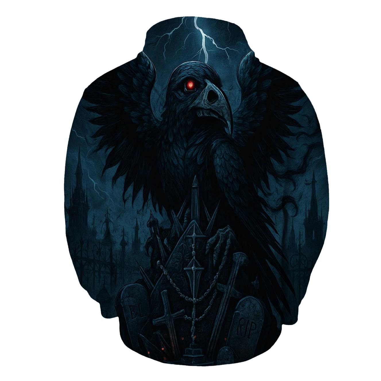 Raven Throne Of Broken Relics zip-up hoodies