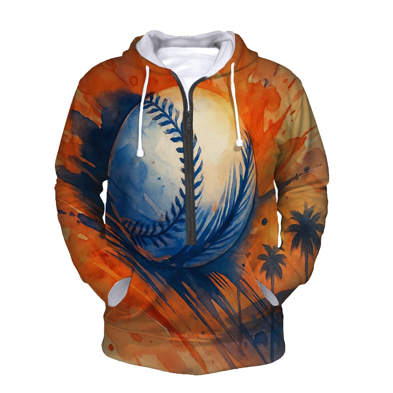 Sunset Heat Rally Burst printed hoodies