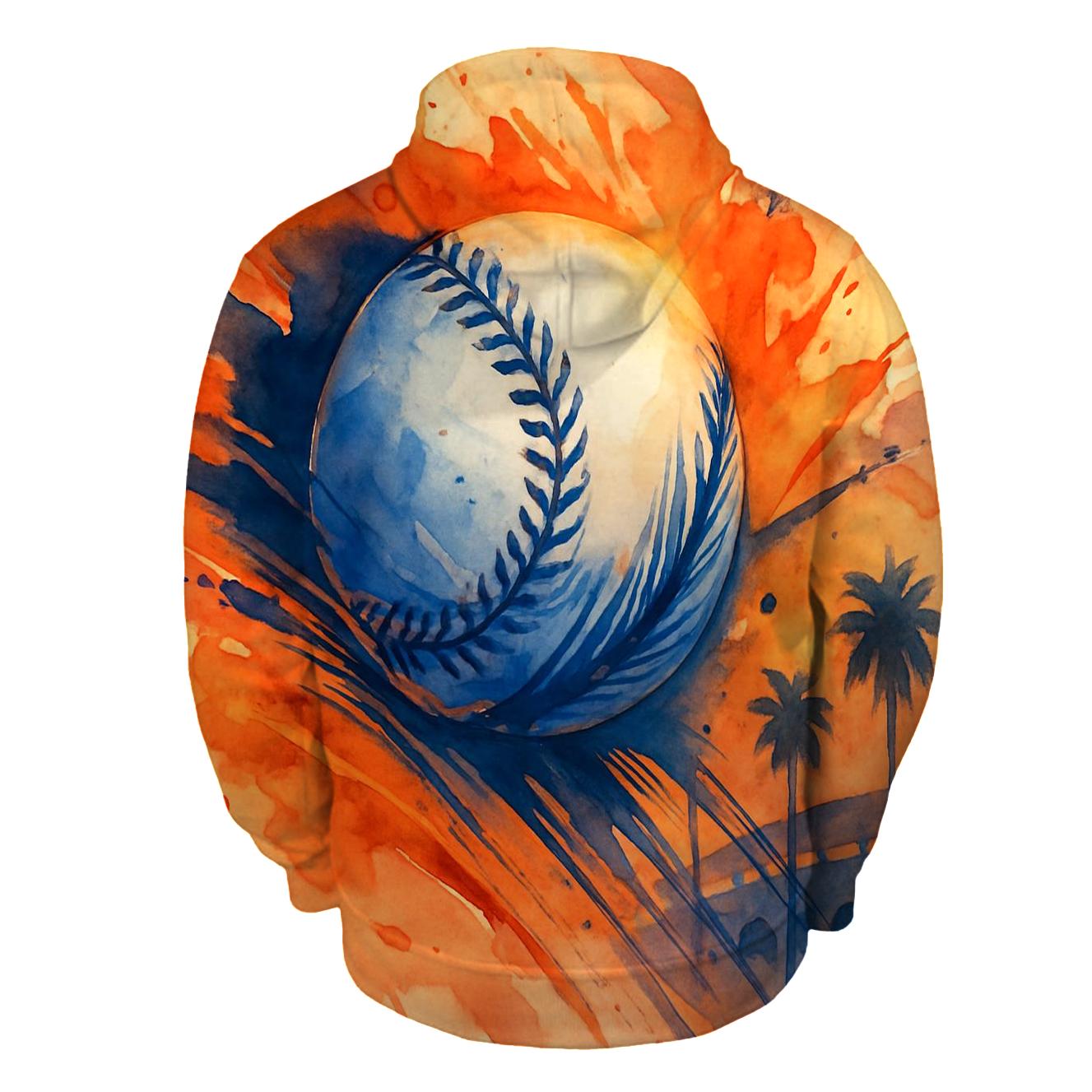 Sunset Heat Rally Burst printed hoodies