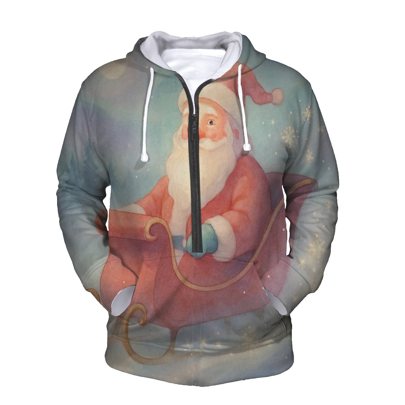 Lavender Sleigh Through Dream Mist printed hoodies