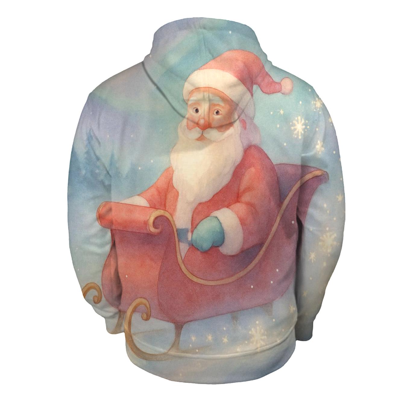 Lavender Sleigh Through Dream Mist printed hoodies