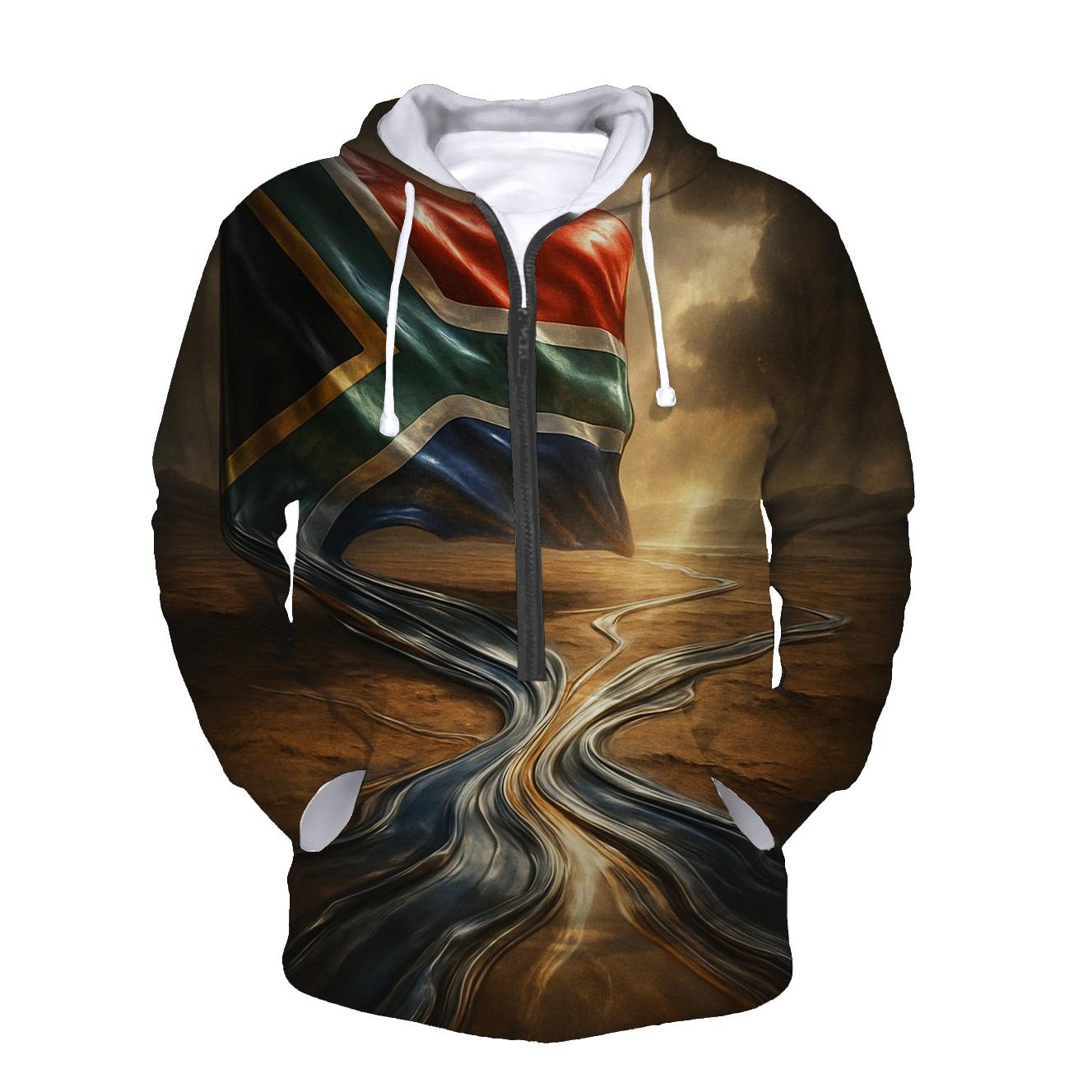 South Africa Surreal Metallic Desert Bloom lightweight hoodies