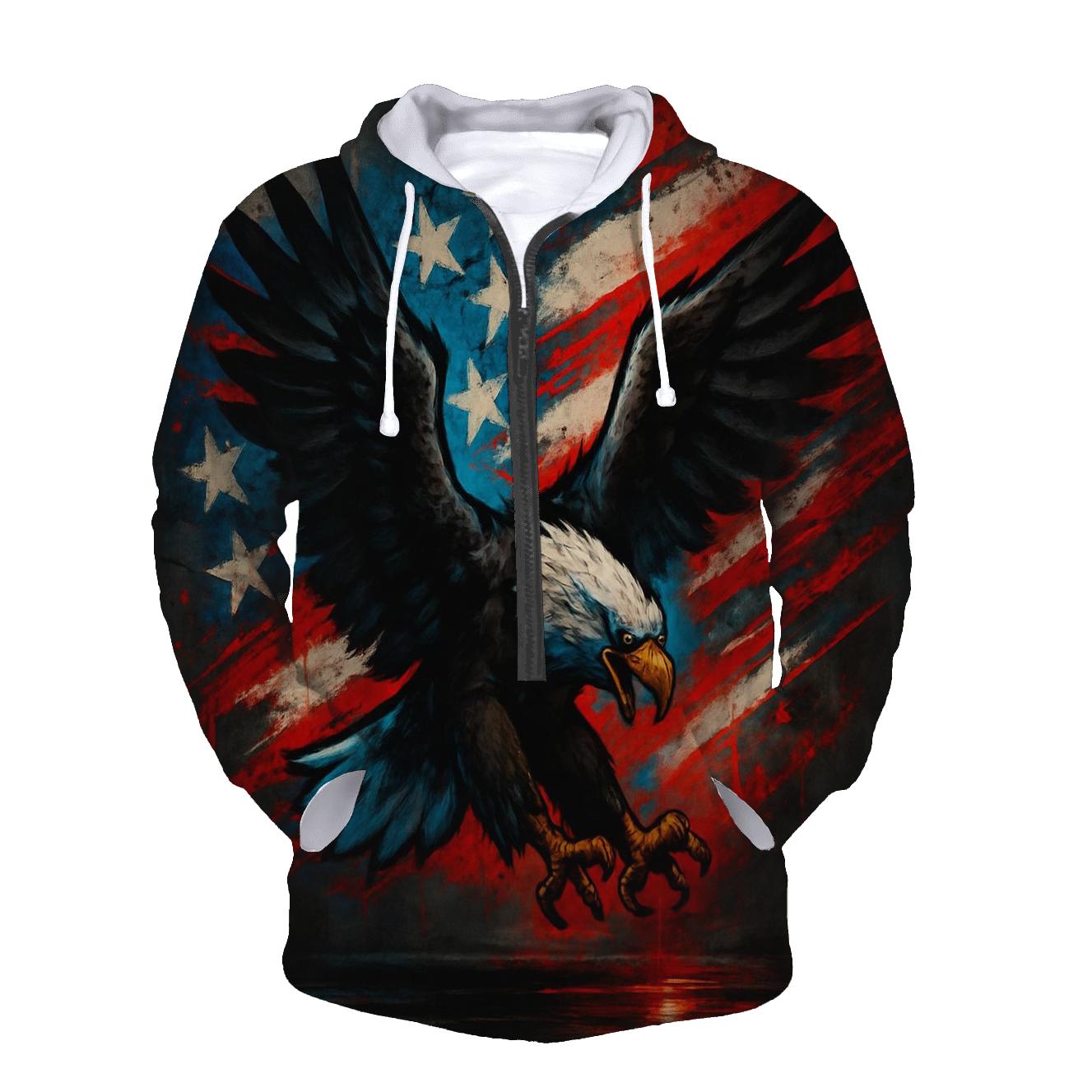 Urban Eagle Surge Through Graffiti Stripes custom hoodies