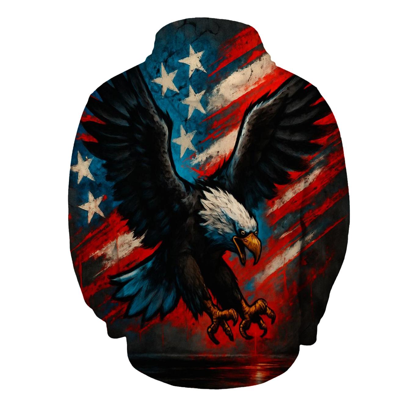 Urban Eagle Surge Through Graffiti Stripes custom hoodies