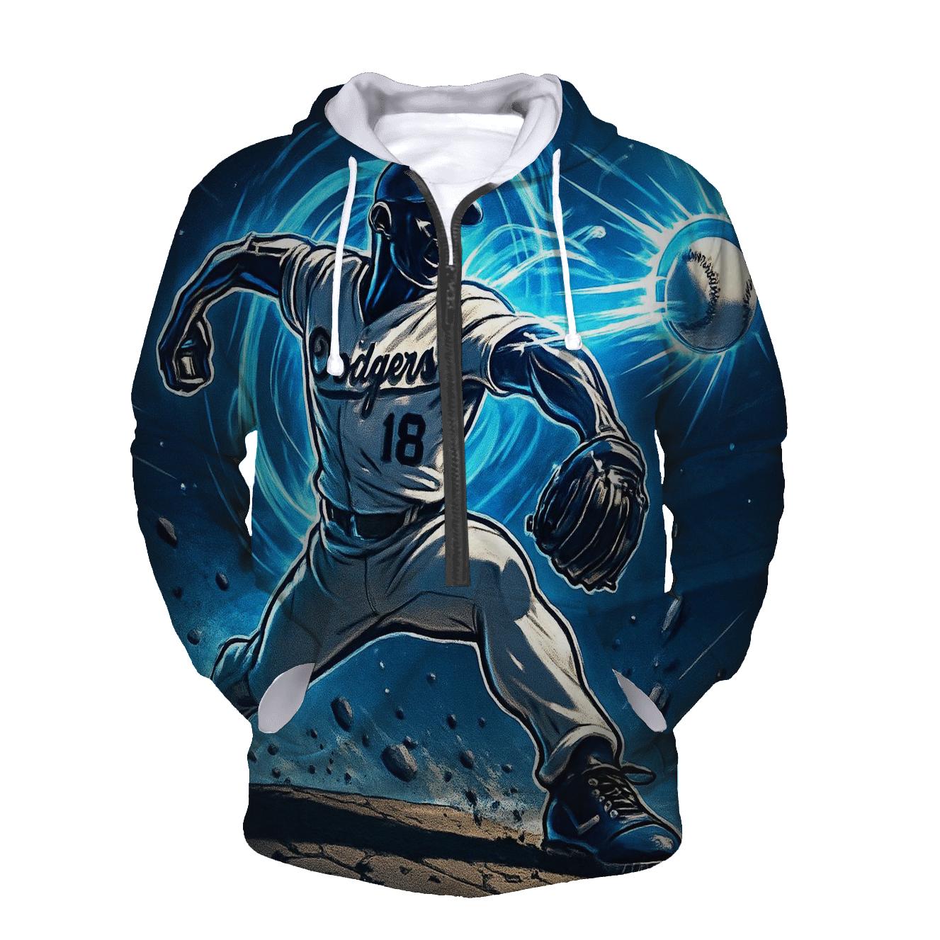 Chrome Pitcher Velocity Rift embroidered hoodies