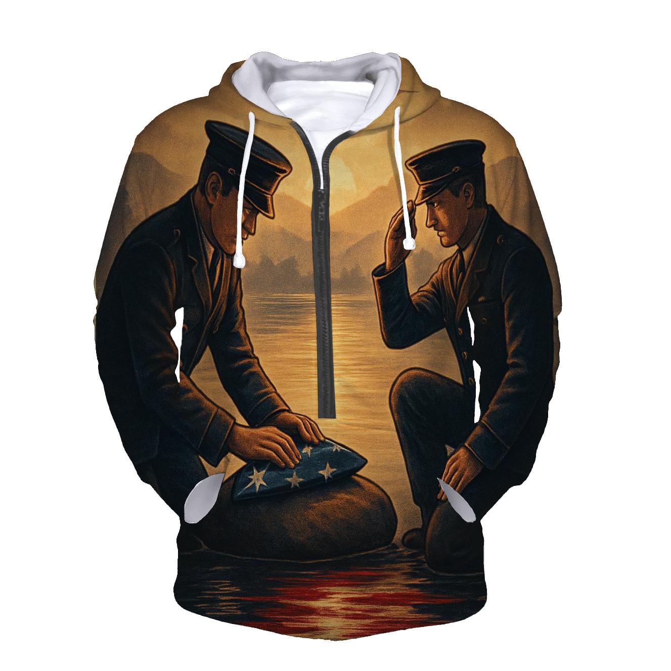 Guardians At The River Of Dawn premium hoodies