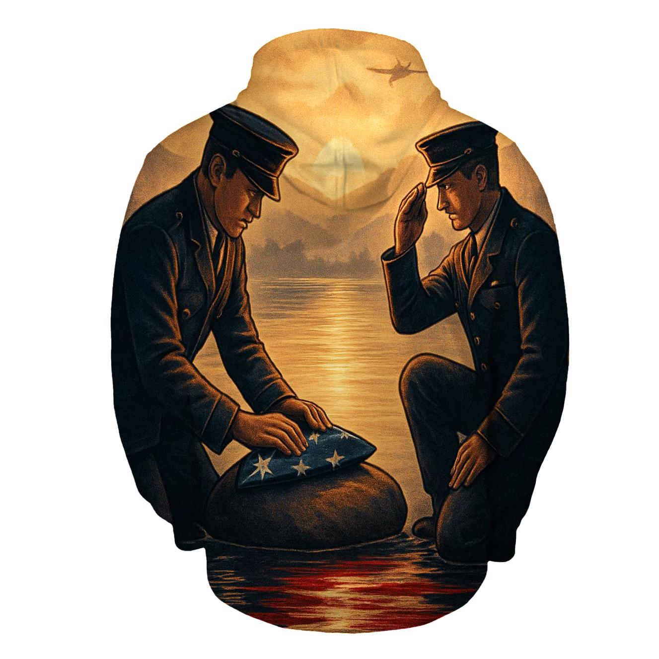 Guardians At The River Of Dawn premium hoodies