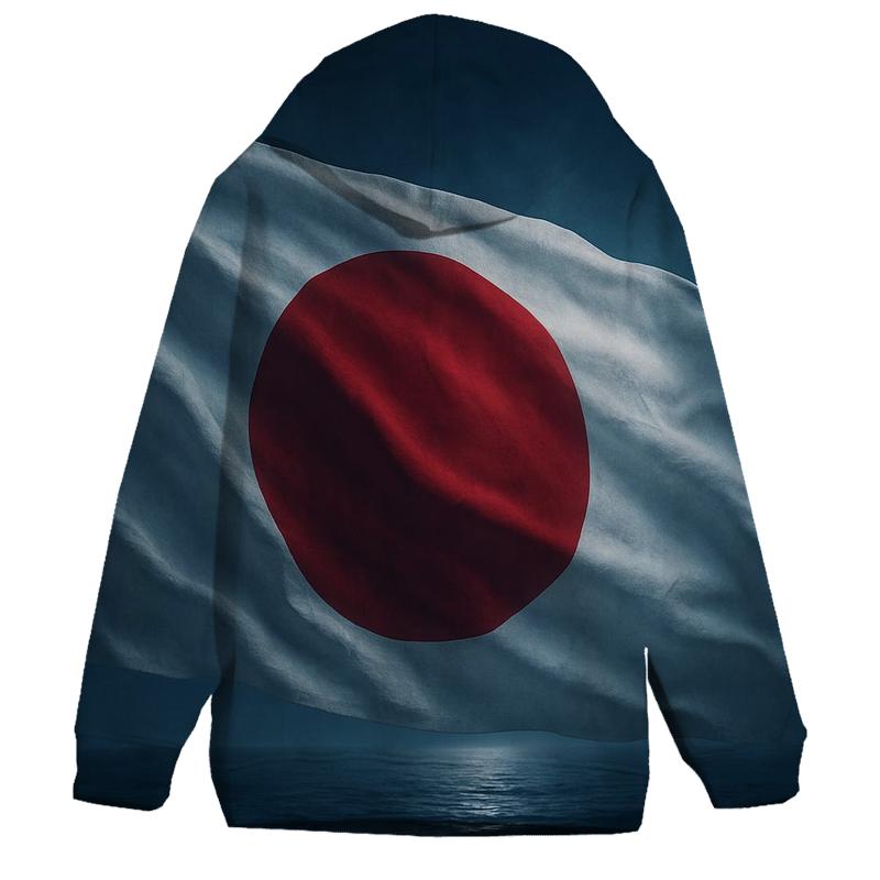 Japan Aurora Fabric Over Ocean premium hoodies