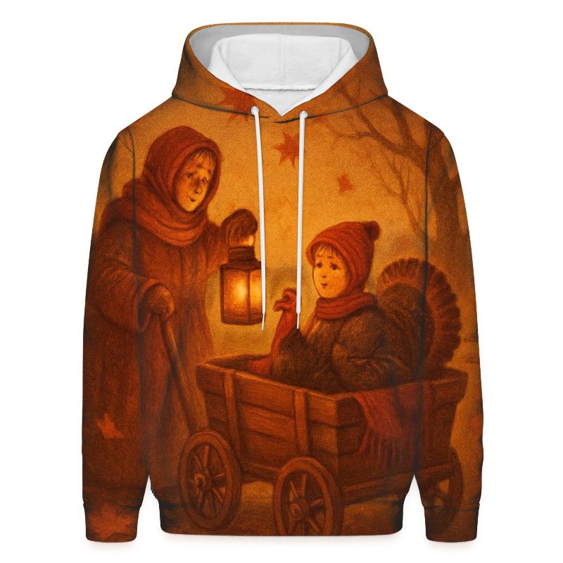 Lanternlit Gratitude Wagon graphic hoodies