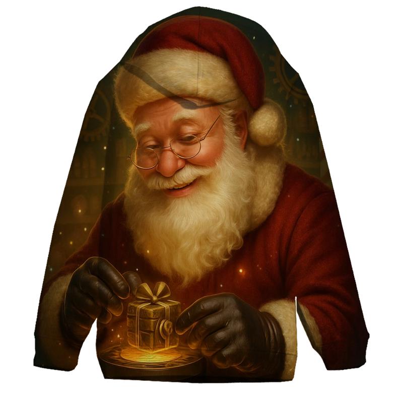 North Pole Clockwork Gift Forge zip-up hoodies