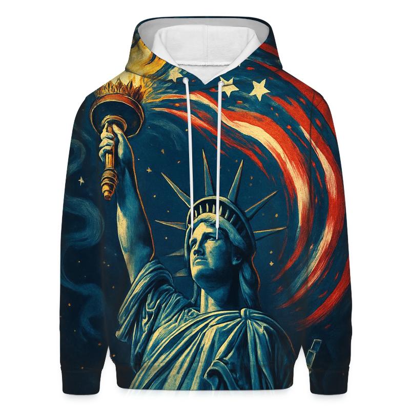 Liberty Torch Bloom In Flag Petals zip-up hoodies