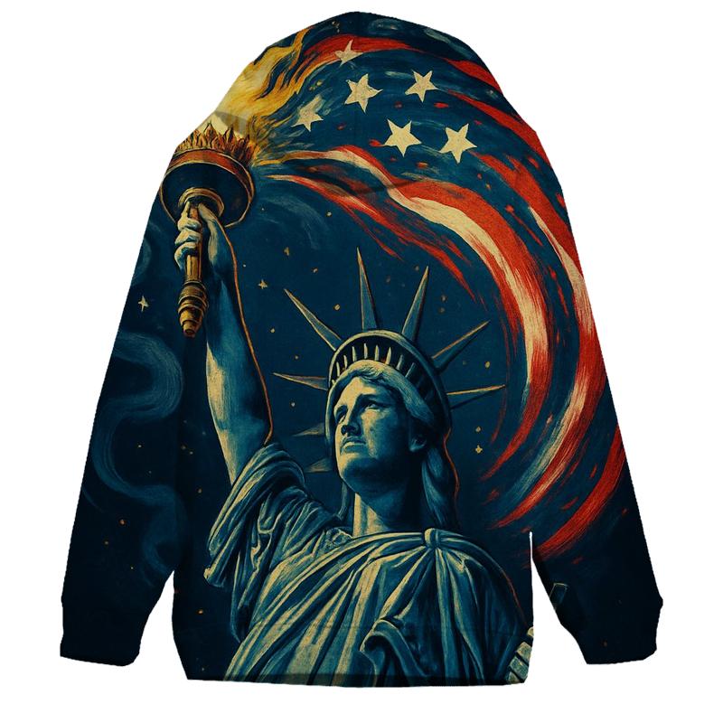 Liberty Torch Bloom In Flag Petals zip-up hoodies