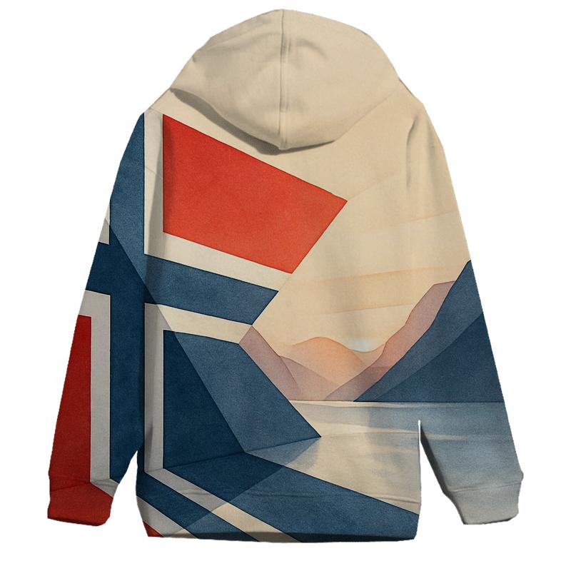 Norway Minimal Geometric Fjord Flag pullover hoodies