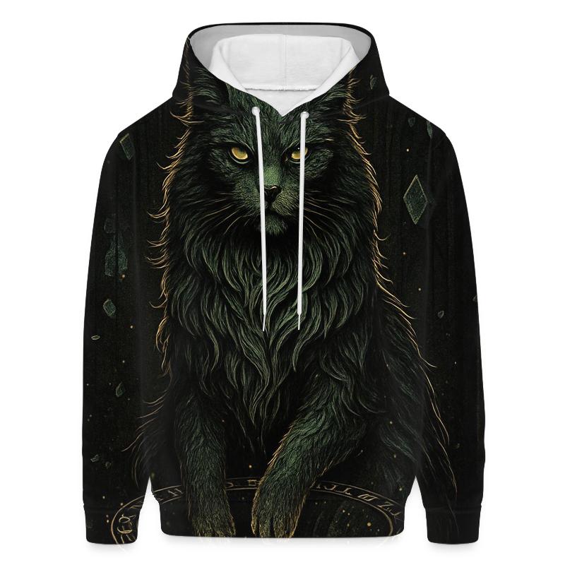 Cathedral Of Runes Guardian Cat printed hoodies