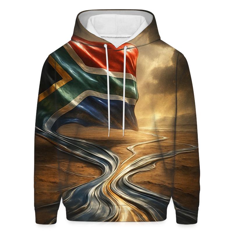 South Africa Surreal Metallic Desert Bloom zip-up hoodies