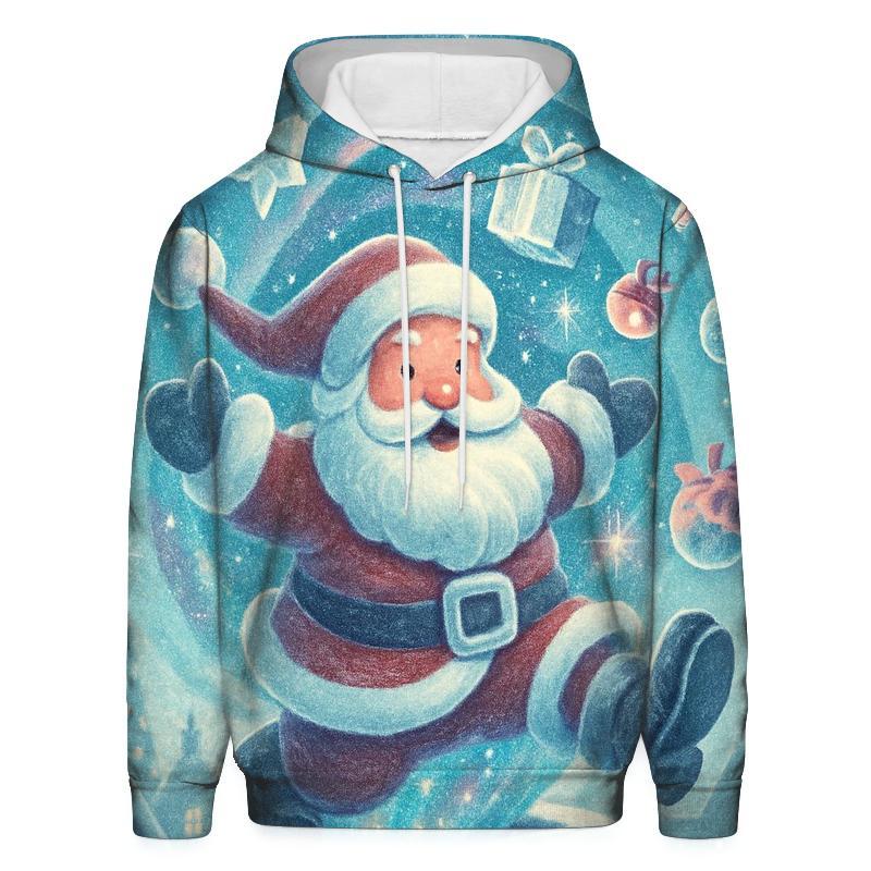 Santa Stuck In A Starry Chimney Portal designer hoodies
