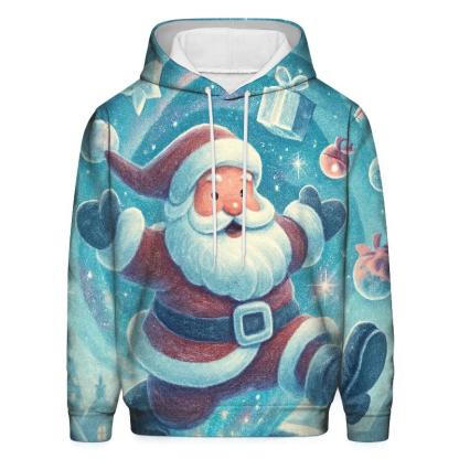 Santa Stuck In A Starry Chimney Portal designer hoodies