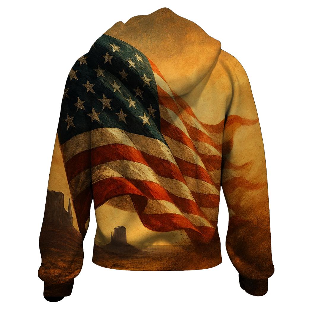 Thunderfold Banner Over Monument Valley printed hoodies