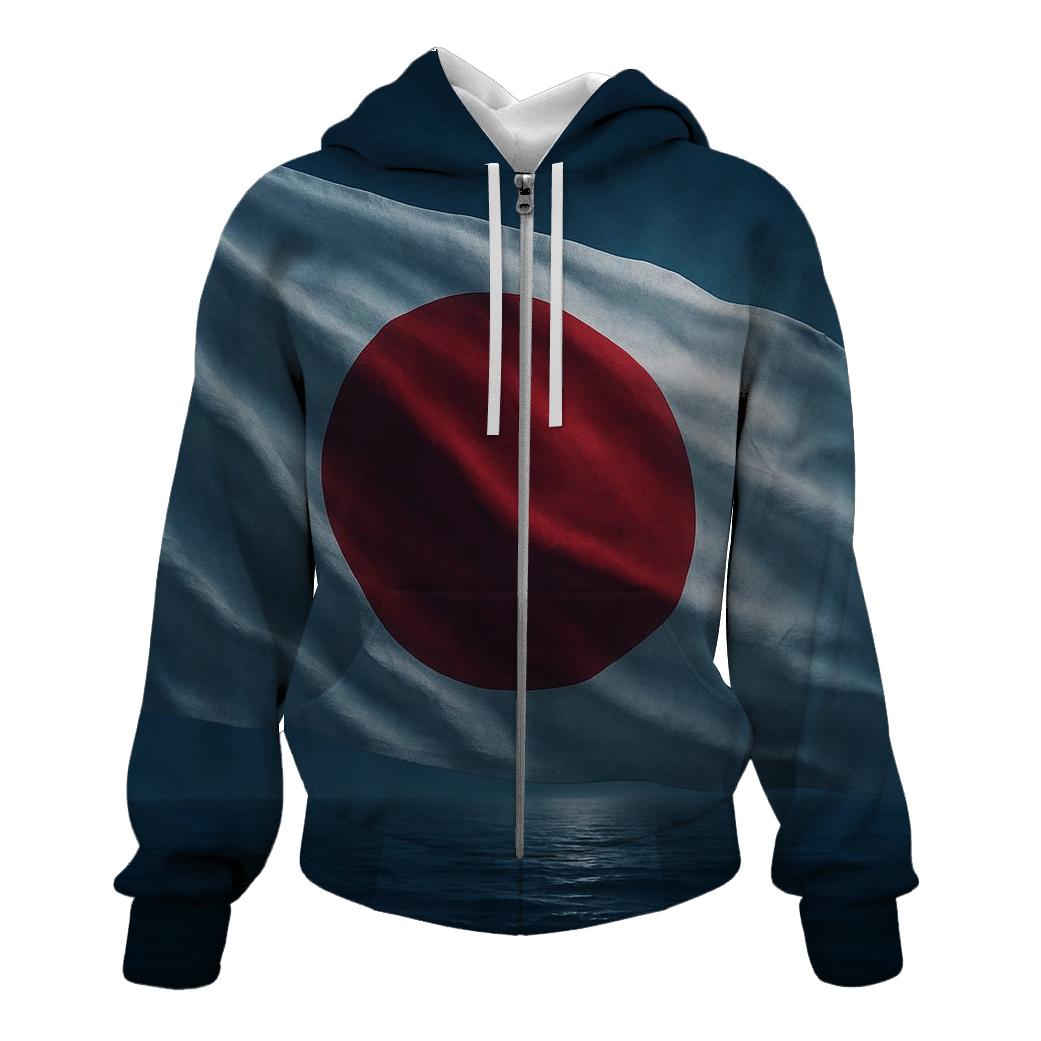 Japan Aurora Fabric Over Ocean lightweight hoodies