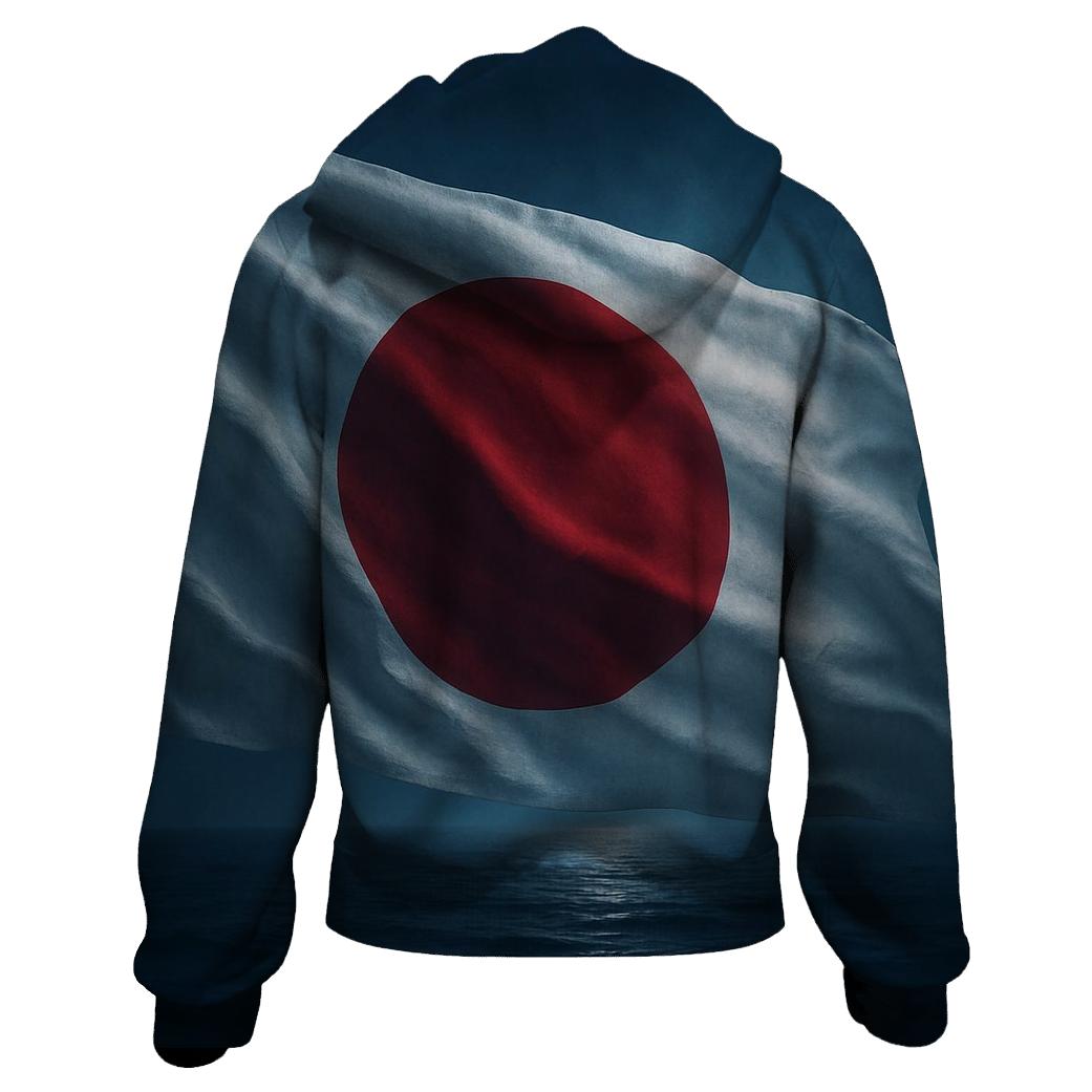 Japan Aurora Fabric Over Ocean lightweight hoodies