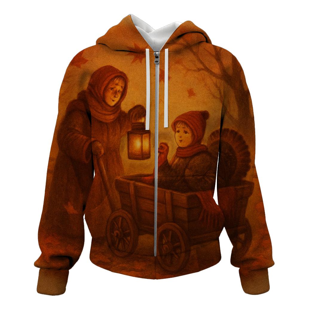 Lanternlit Gratitude Wagon pullover hoodies