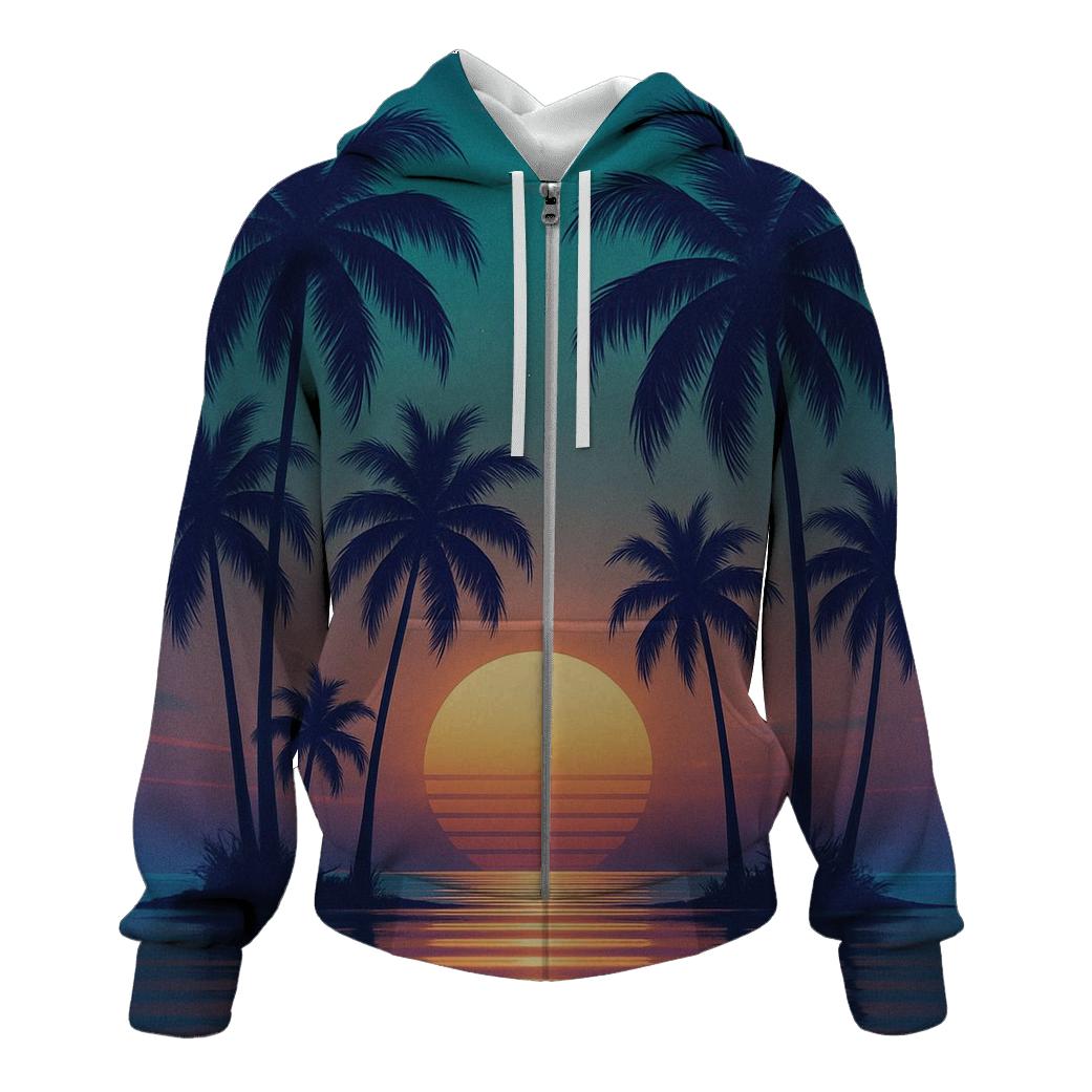 Neon Lagoon Afterglow printed hoodies
