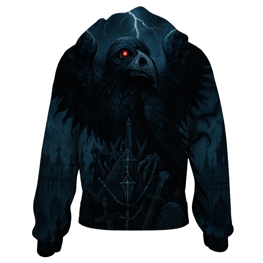 Raven Throne Of Broken Relics zip-up hoodies