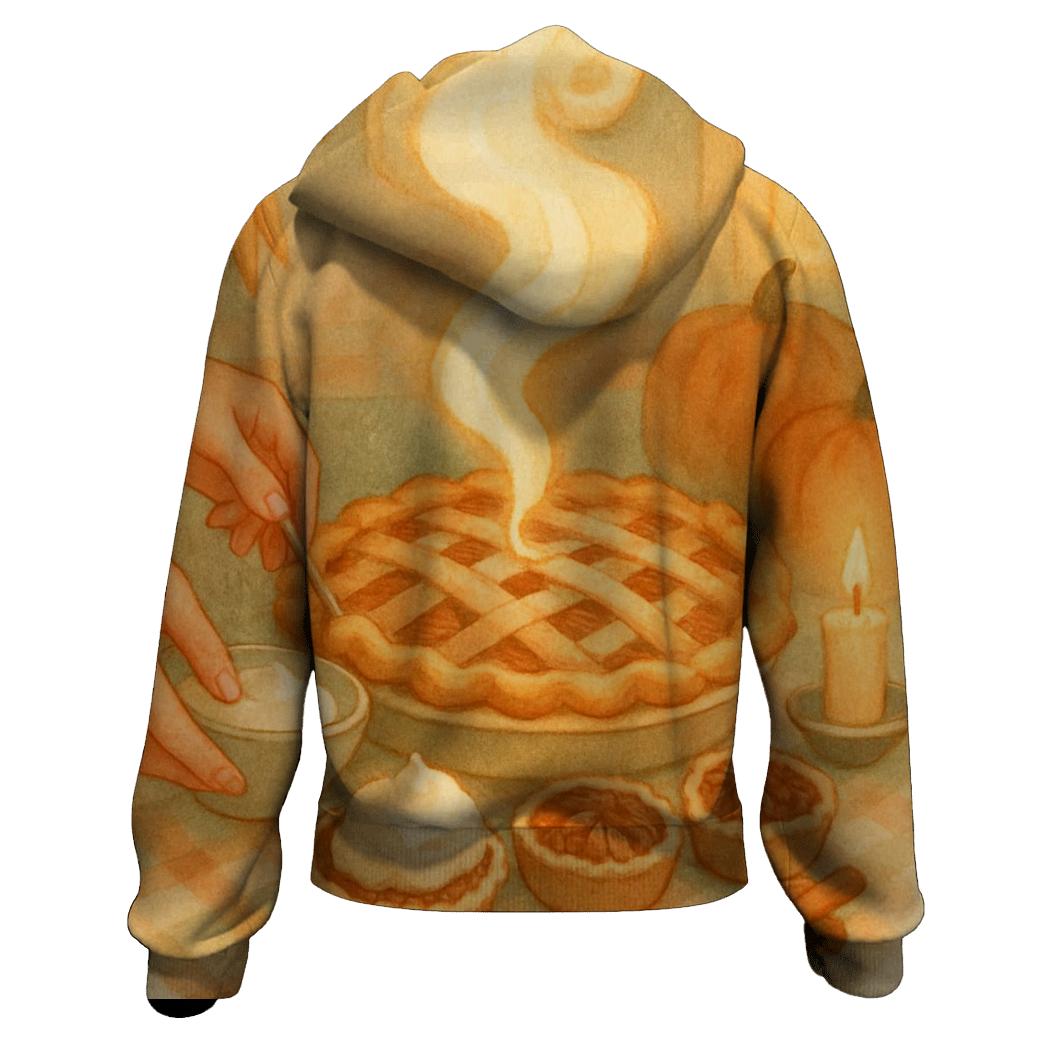 Candlelit Pie Steam Glow zip-up hoodies