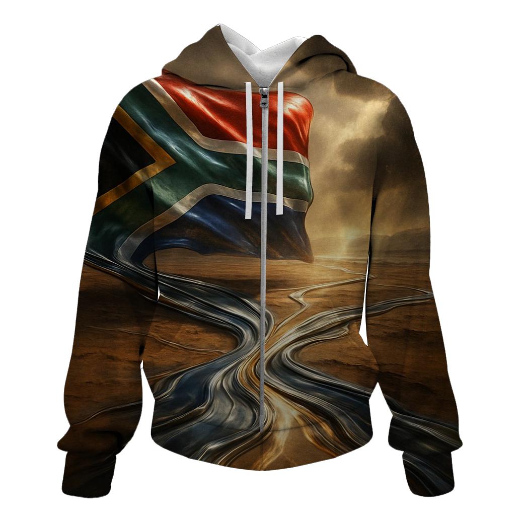 South Africa Surreal Metallic Desert Bloom custom hoodies