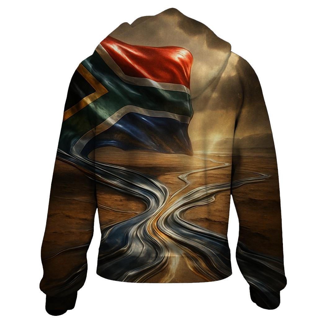 South Africa Surreal Metallic Desert Bloom custom hoodies
