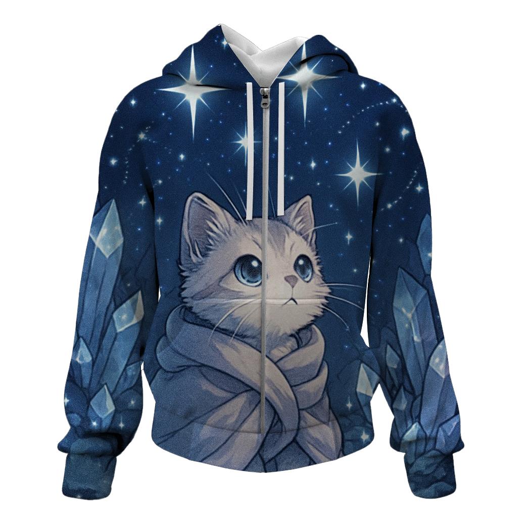 Crystal Cave Stargazer Kitten hoodies fashion