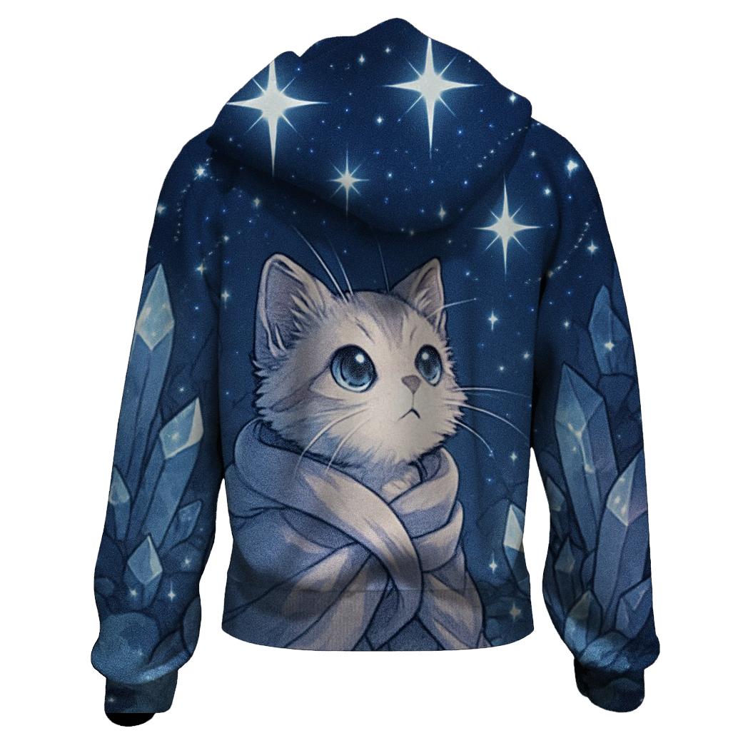 Crystal Cave Stargazer Kitten hoodies fashion