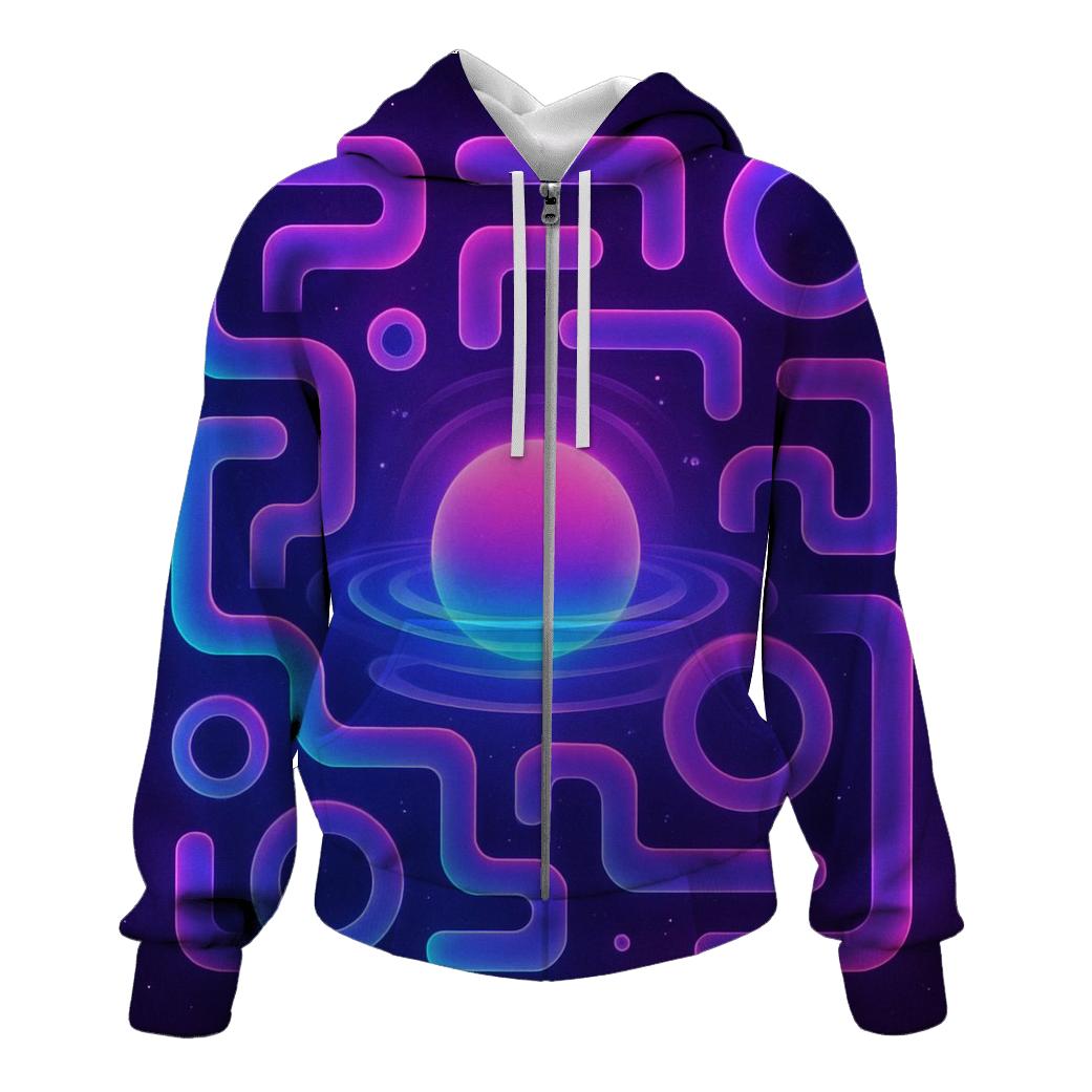 Neon Halo Labyrinth Drift hoodies fashion