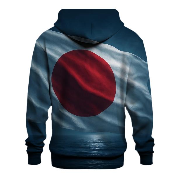 Japan Aurora Fabric Over Ocean embroidered hoodies