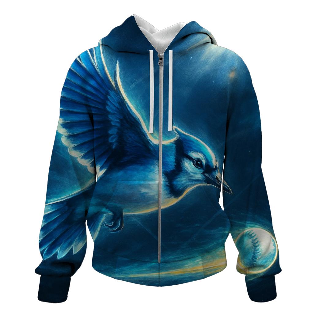 Blue Jays Aurora Flight Over The Plate embroidered hoodies