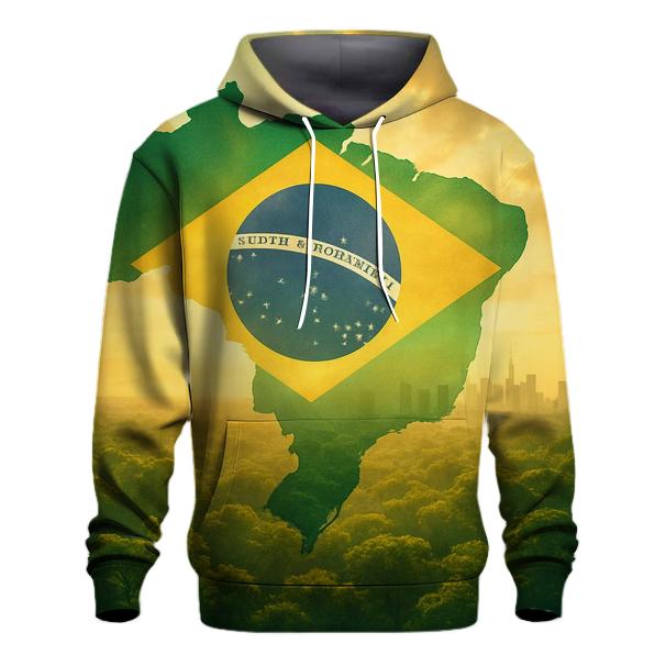 Brazil Double Exposure Rainforest Pulse lightweight hoodies