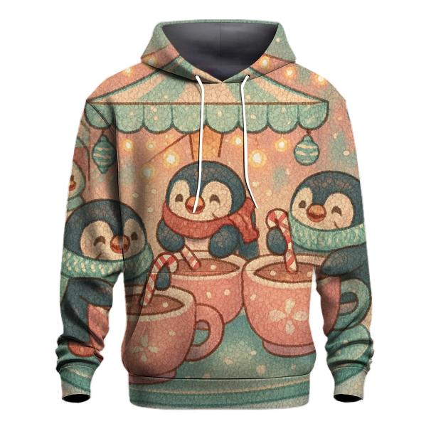 Penguins Hosting A Cocoa Carousel heavyweight hoodies