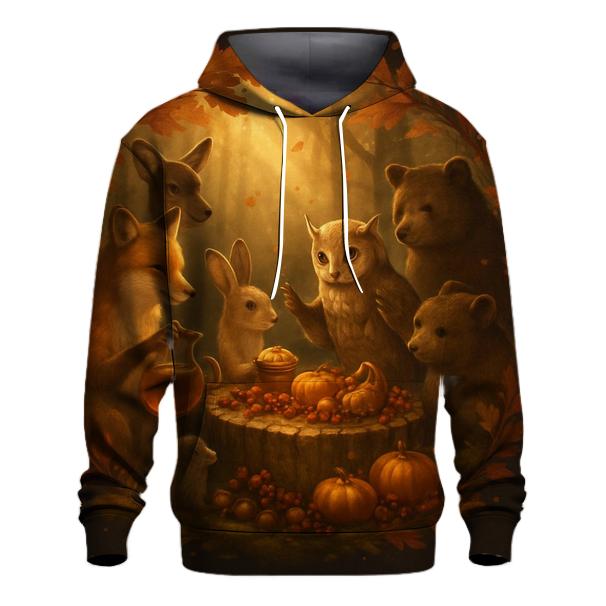 Woodland Feast Under Falling Leaves hoodie styles