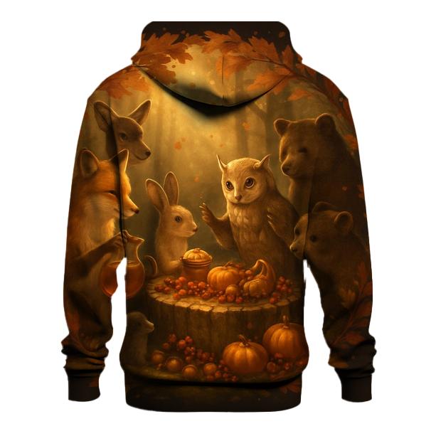 Woodland Feast Under Falling Leaves hoodie styles
