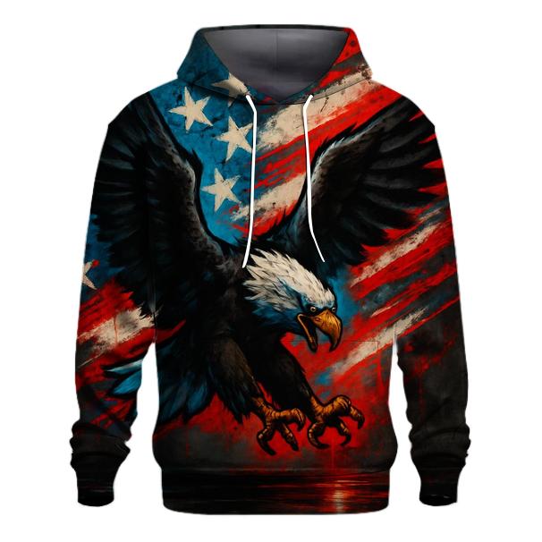 Urban Eagle Surge Through Graffiti Stripes zip-up hoodies