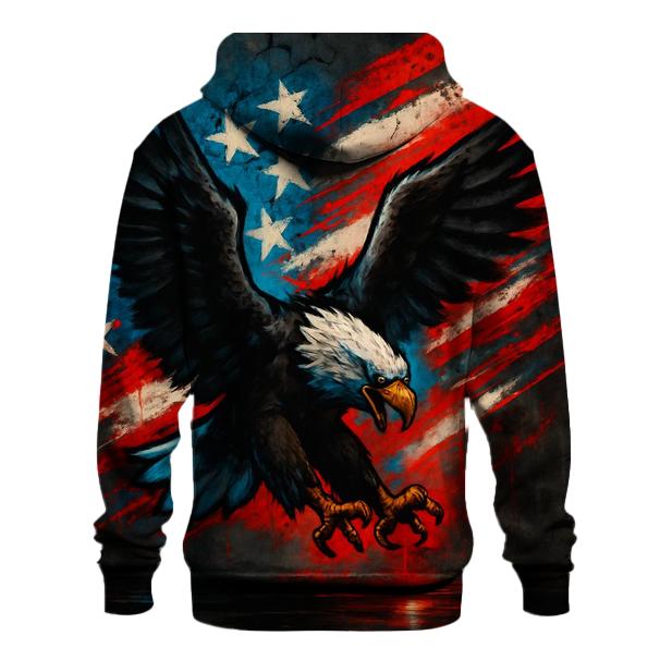 Urban Eagle Surge Through Graffiti Stripes zip-up hoodies