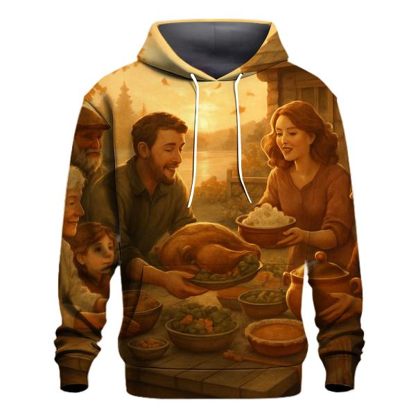 Golden Hour Cabin Table Gathering hoodies fashion