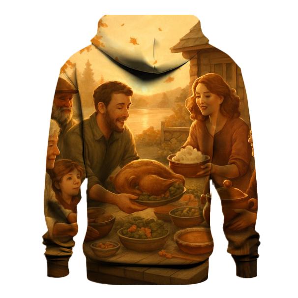Golden Hour Cabin Table Gathering hoodies fashion