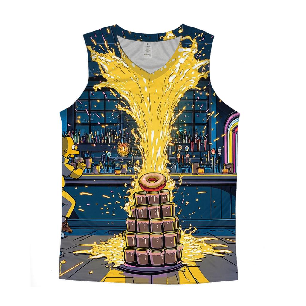 Moes Neon Spill Dimension casual summer tank tops