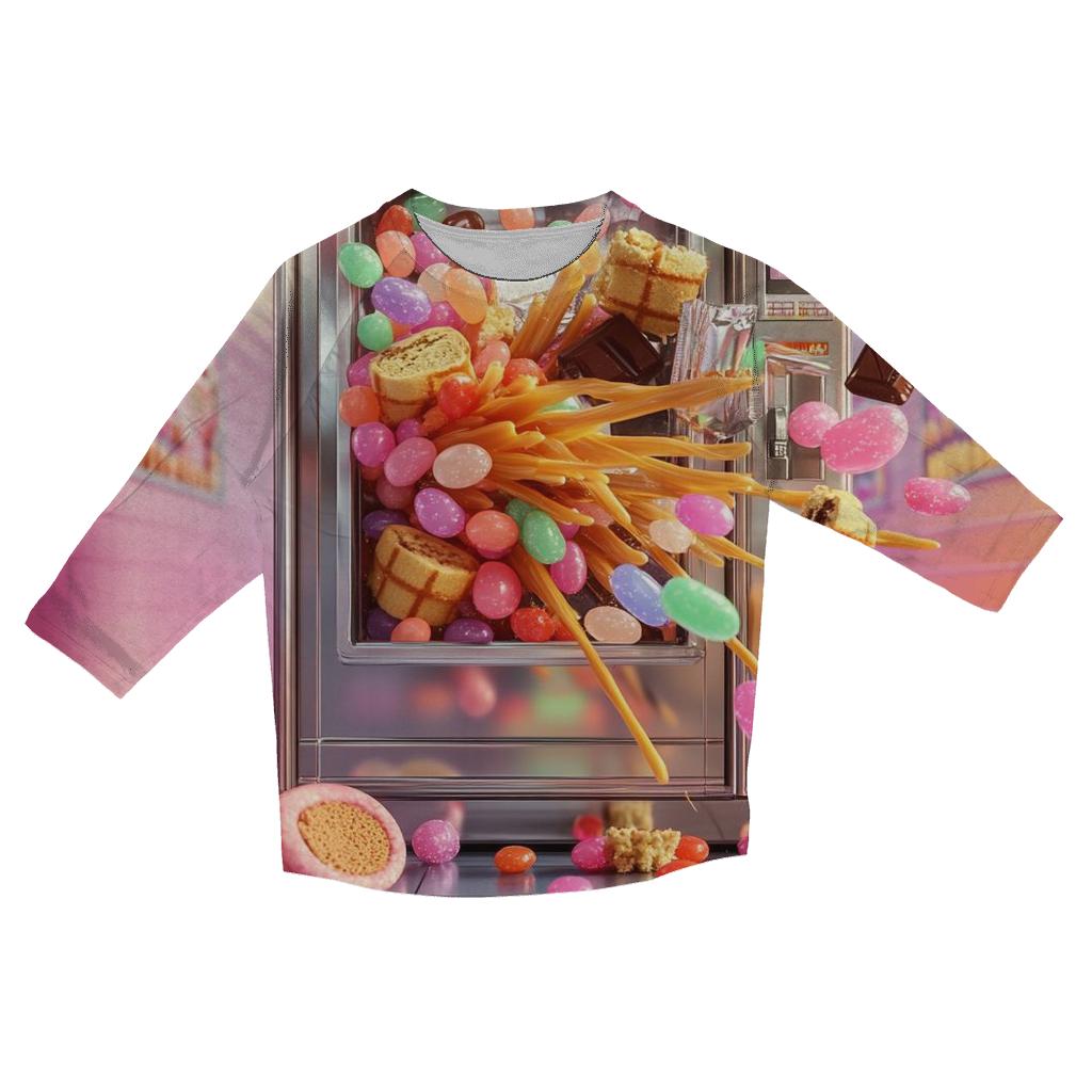 Retro Snack Vending Dreamscape stylish quarter sleeve tops