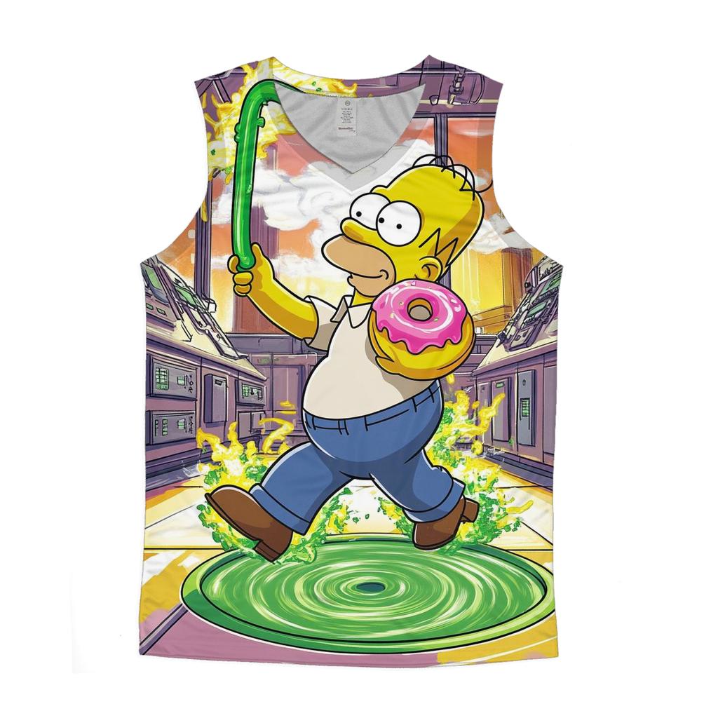 Nuclear Plant Sunset Safety Shuffle cotton sleeveless tops