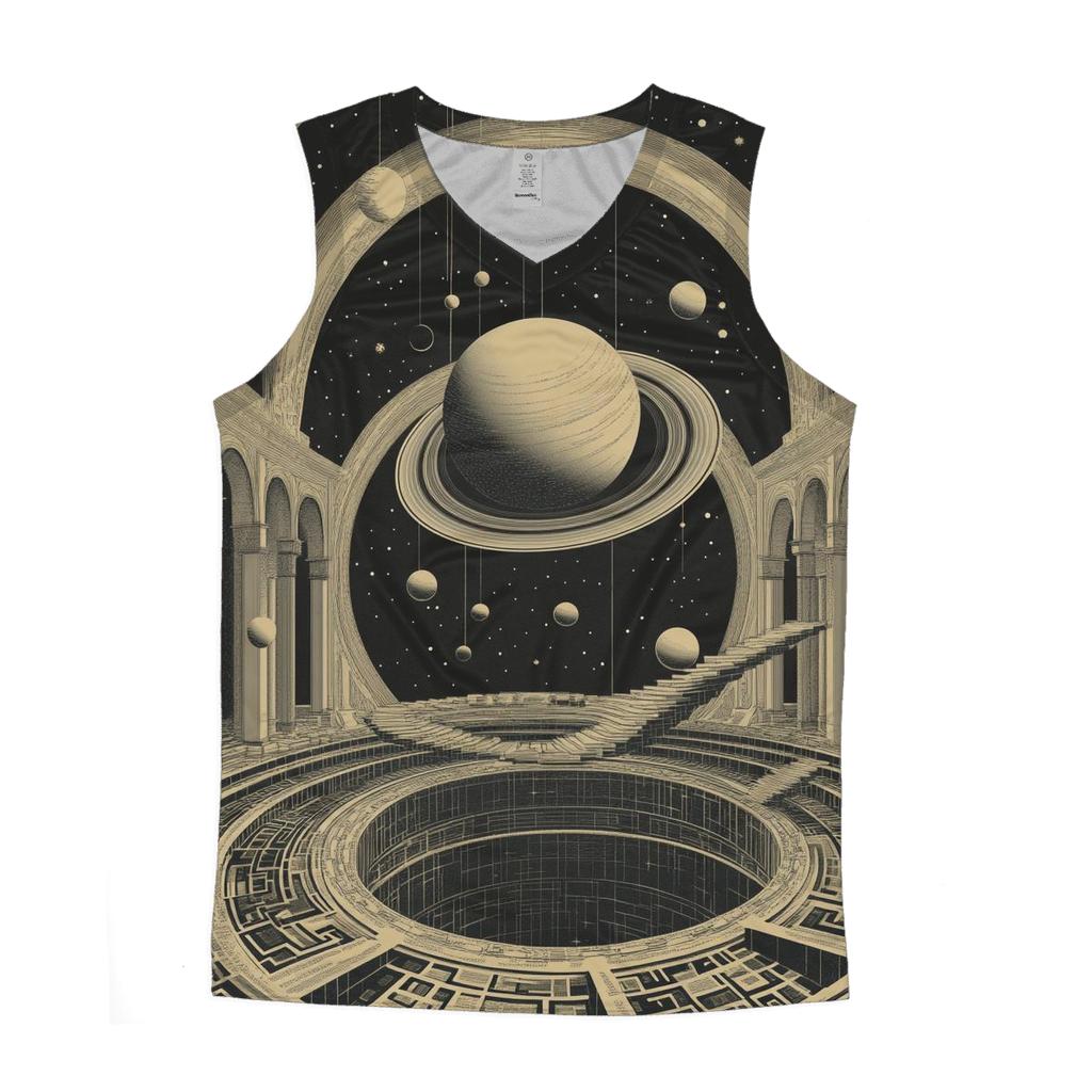 M C Escher Inspired Solar System Staircase Observatory sports performance tank tops